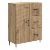 vidaXL Sideboard with Drawer Black 66 x 34.5 x 89.5 cm Engineered Wood