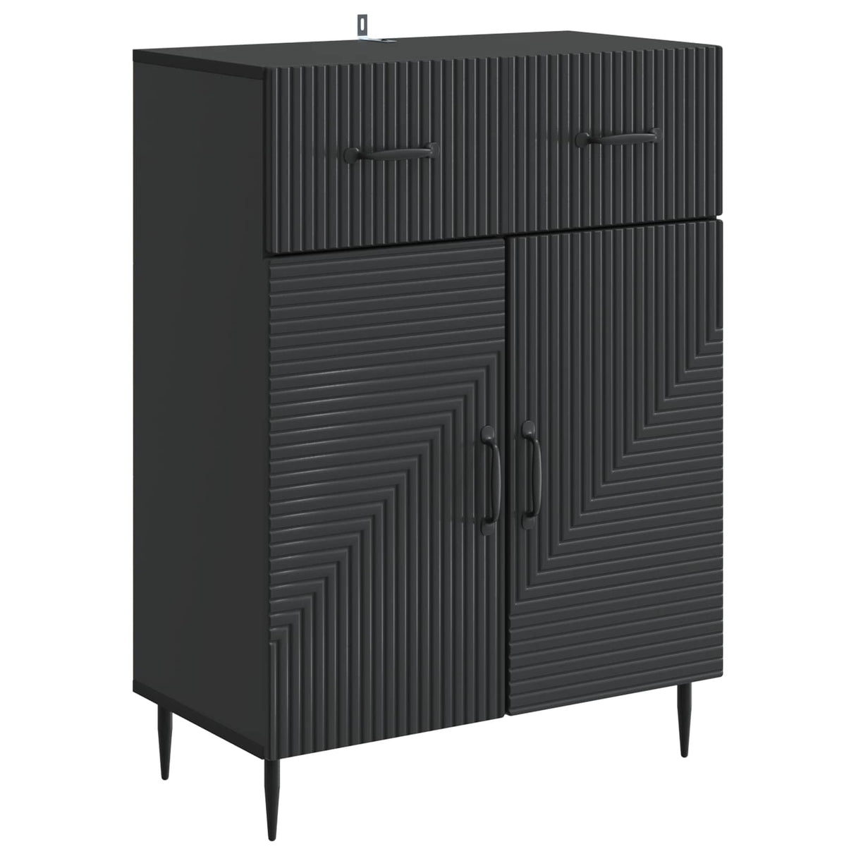 vidaXL Sideboard with Drawer Black 66 x 34.5 x 89.5 cm Engineered Wood