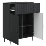 vidaXL Sideboard with Drawer Black 66 x 34.5 x 89.5 cm Engineered Wood
