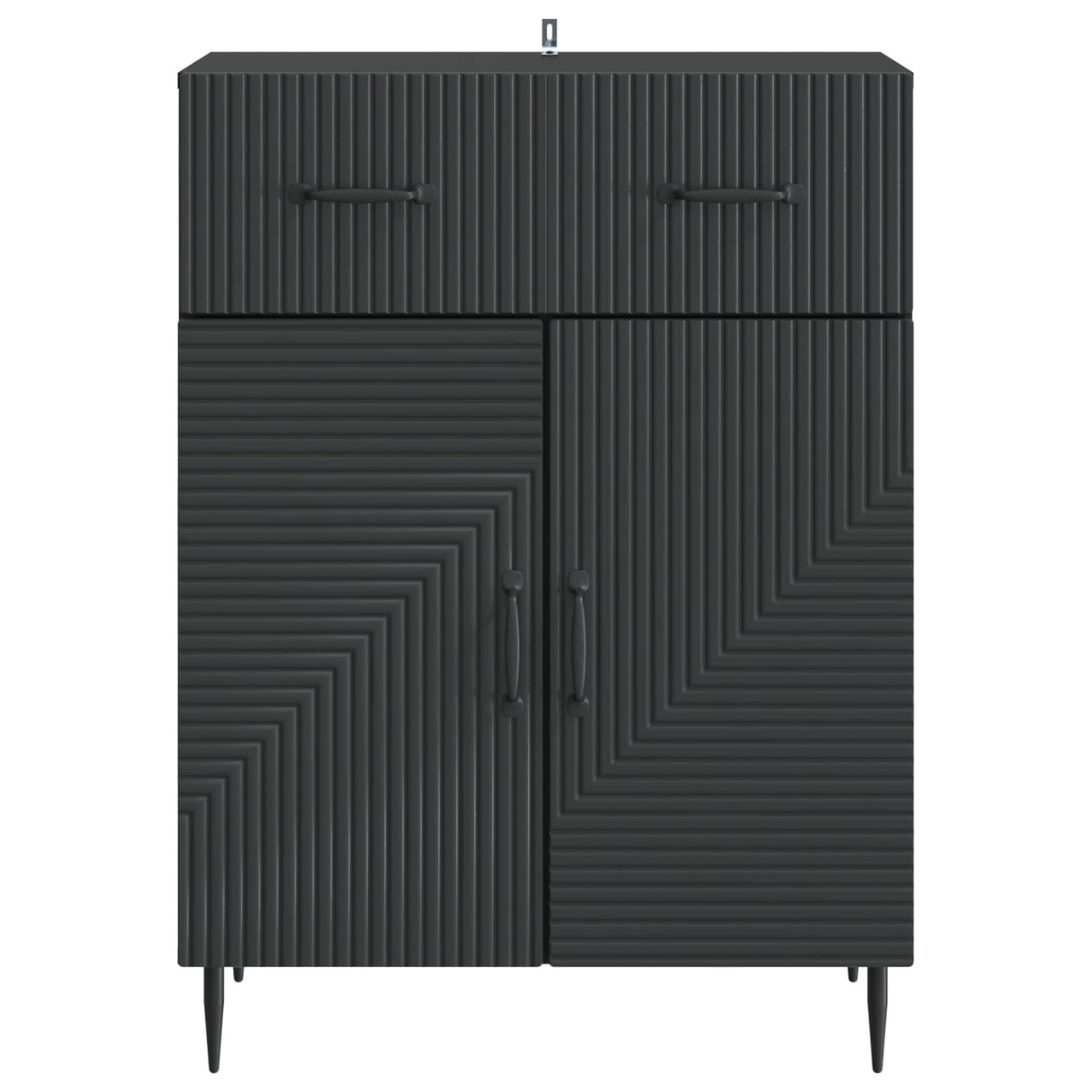 vidaXL Sideboard with Drawer Black 66 x 34.5 x 89.5 cm Engineered Wood