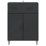 vidaXL Sideboard with Drawer Black 66 x 34.5 x 89.5 cm Engineered Wood