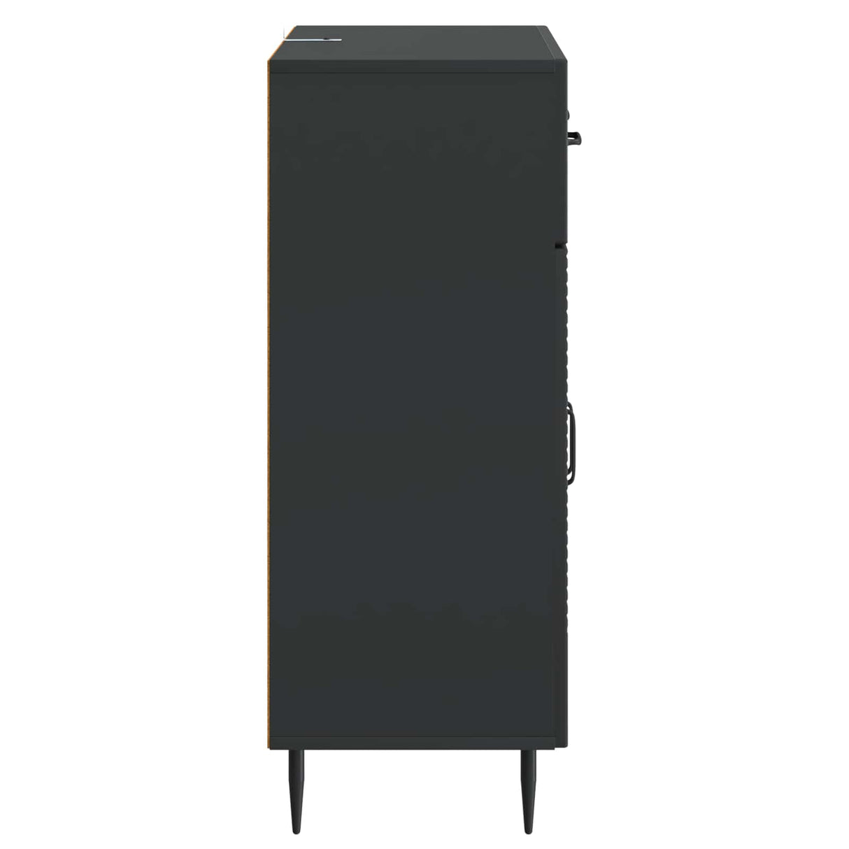 vidaXL Sideboard with Drawer Black 66 x 34.5 x 89.5 cm Engineered Wood