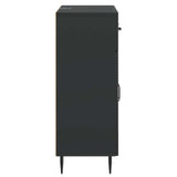 vidaXL Sideboard with Drawer Black 66 x 34.5 x 89.5 cm Engineered Wood