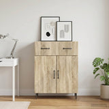 vidaXL Sideboard with Drawer Black 66 x 34.5 x 89.5 cm Engineered Wood