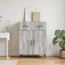 vidaXL Sideboard with Drawer Black 66 x 34.5 x 89.5 cm Engineered Wood