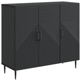 vidaXL Dressoir Zwart 89 x 34,5 x 80 cm Bewerkt hout