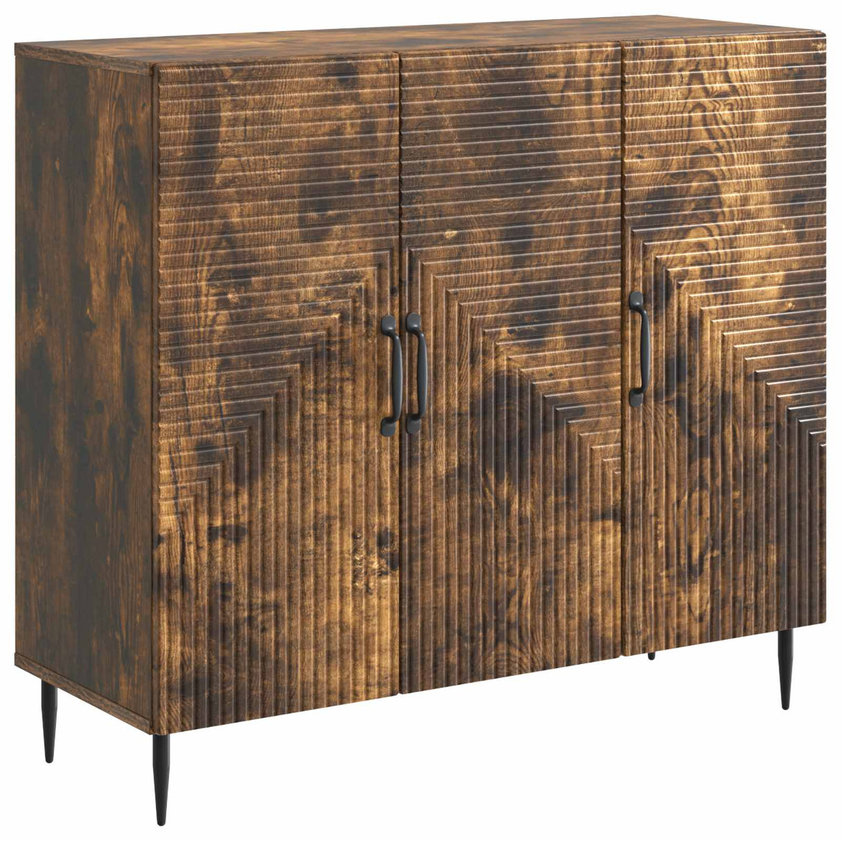 vidaXL Dressoir Zwart 89 x 34,5 x 80 cm Bewerkt hout