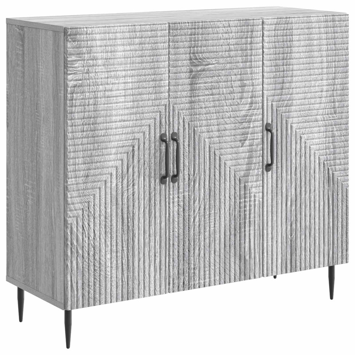 vidaXL Dressoir Zwart 89 x 34,5 x 80 cm Bewerkt hout