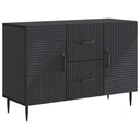 vidaXL Dressoir met lade Zwart 89 x 34,5 x 60 cm Bewerkt hout