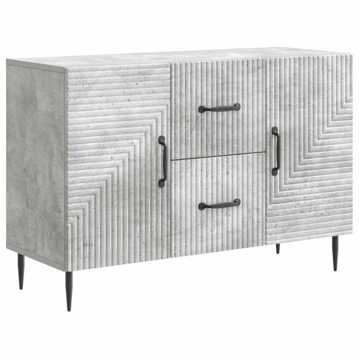 vidaXL Dressoir met lade Zwart 89 x 34,5 x 60 cm Bewerkt hout