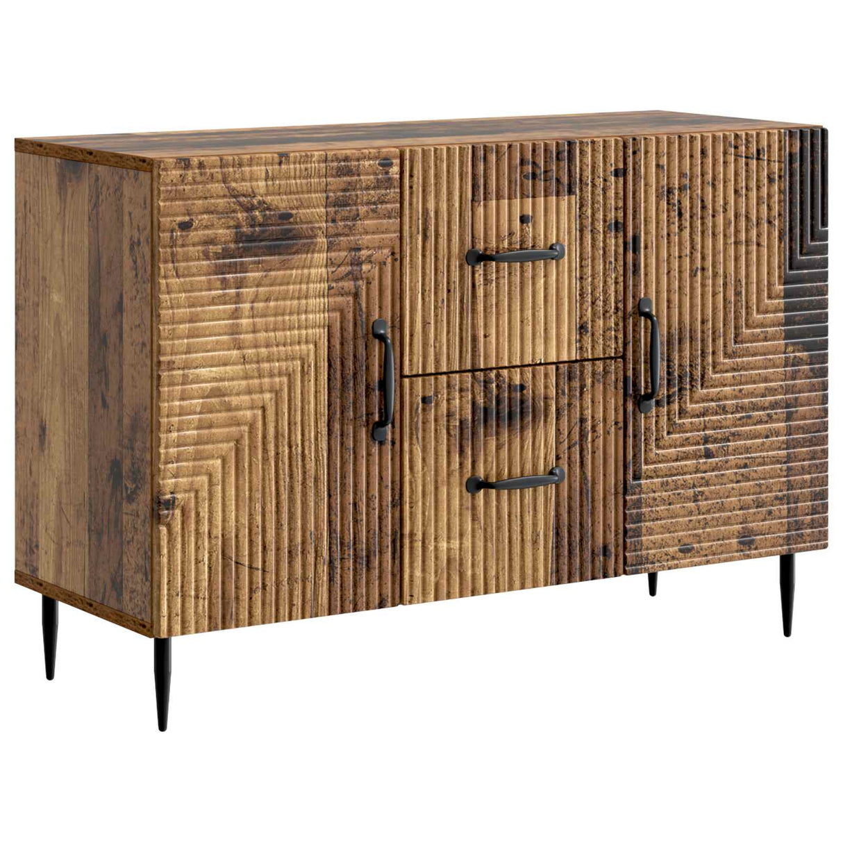 vidaXL Dressoir met lade Zwart 89 x 34,5 x 60 cm Bewerkt hout