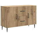 vidaXL Dressoir met lade Zwart 89 x 34,5 x 60 cm Bewerkt hout