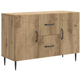 vidaXL Dressoir met lade Zwart 89 x 34,5 x 60 cm Bewerkt hout