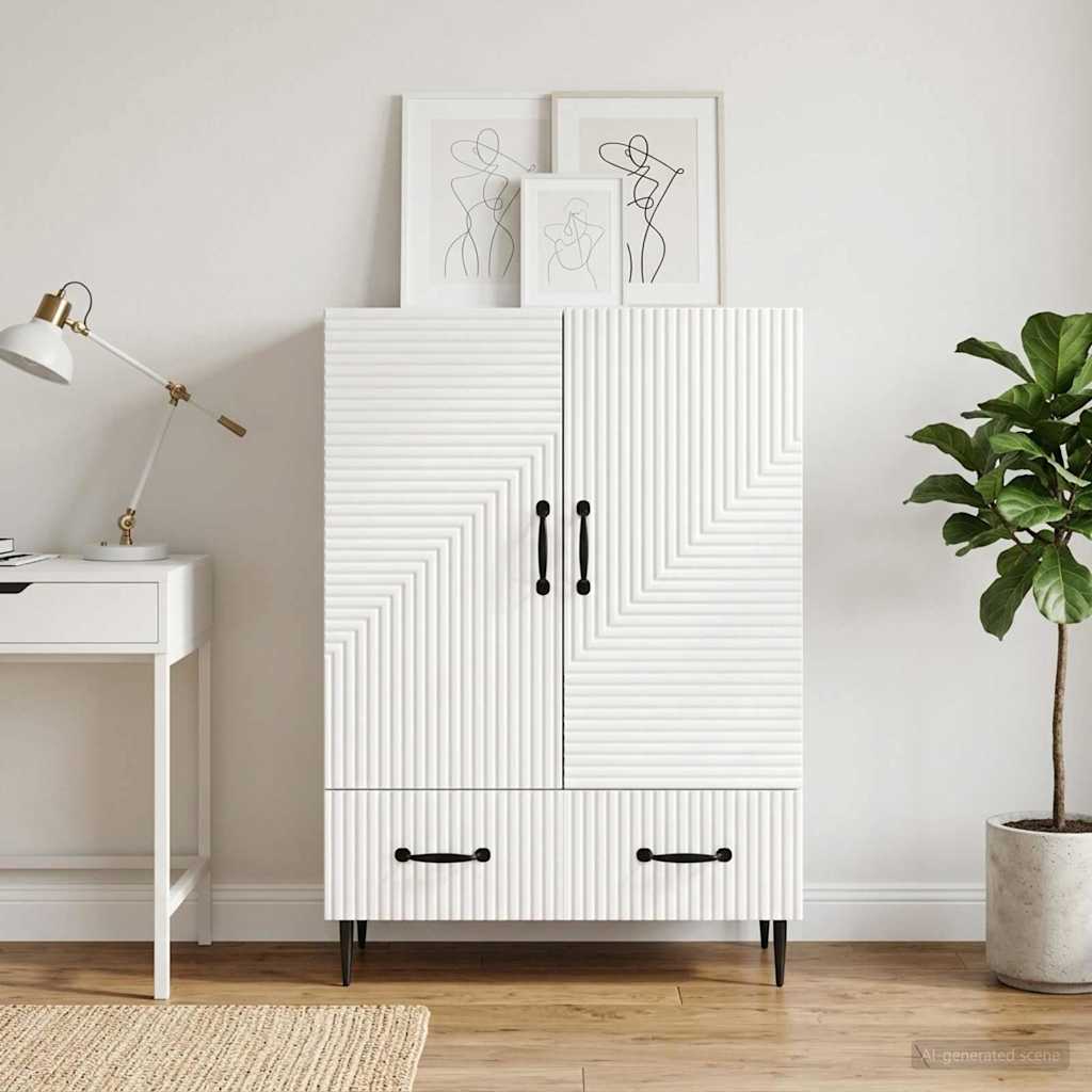 vidaXL Dressoir met lade Wit 66 x 34,5 x 95 cm Bewerkt hout