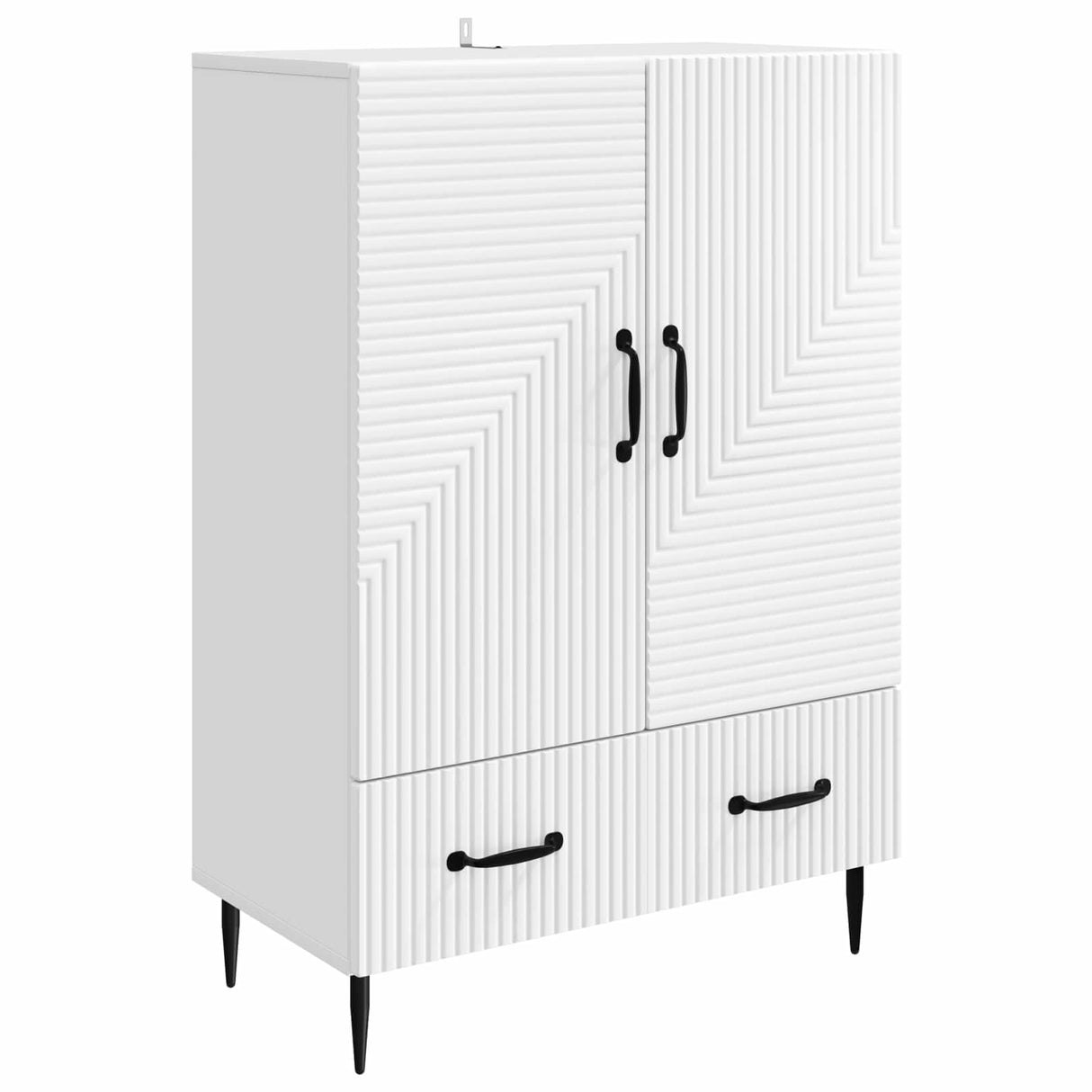vidaXL Dressoir met lade Wit 66 x 34,5 x 95 cm Bewerkt hout