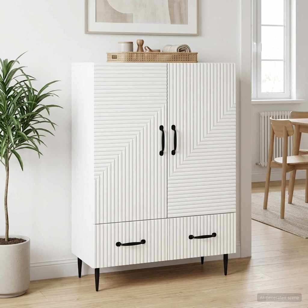 vidaXL Dressoir met lade Wit 66 x 34,5 x 95 cm Bewerkt hout