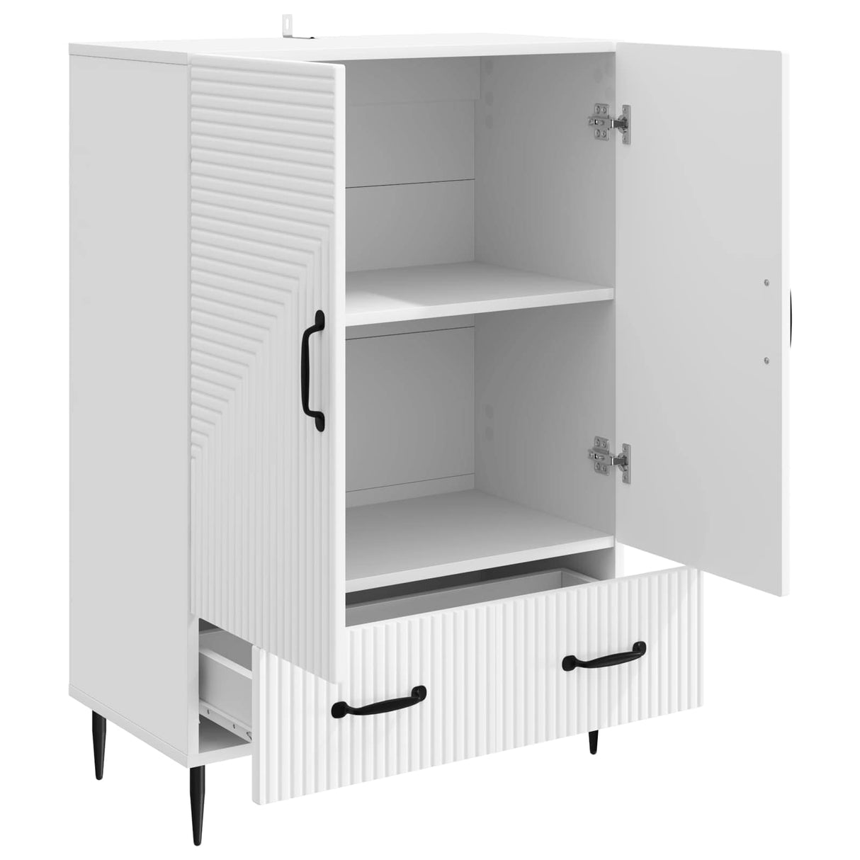 vidaXL Dressoir met lade Wit 66 x 34,5 x 95 cm Bewerkt hout