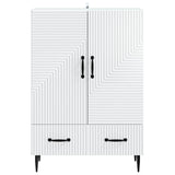 vidaXL Dressoir met lade Wit 66 x 34,5 x 95 cm Bewerkt hout