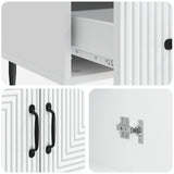 vidaXL Dressoir met lade Wit 66 x 34,5 x 95 cm Bewerkt hout