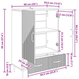 vidaXL Dressoir met lade Wit 66 x 34,5 x 95 cm Bewerkt hout