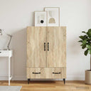 vidaXL Dressoir met lade Wit 66 x 34,5 x 95 cm Bewerkt hout