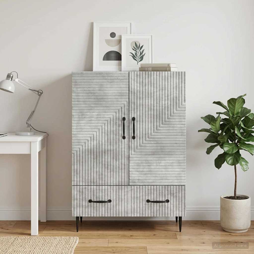 vidaXL Dressoir met lade Wit 66 x 34,5 x 95 cm Bewerkt hout