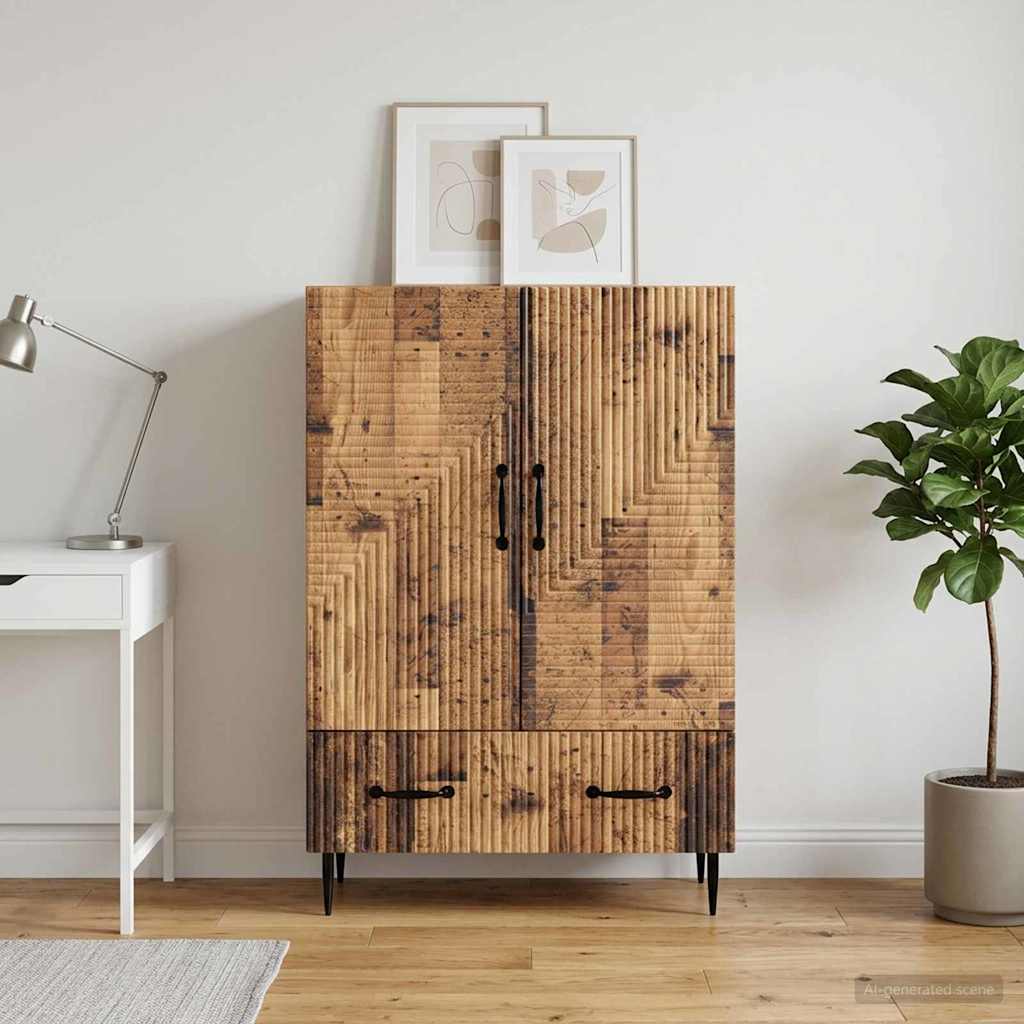 vidaXL Dressoir met lade Wit 66 x 34,5 x 95 cm Bewerkt hout