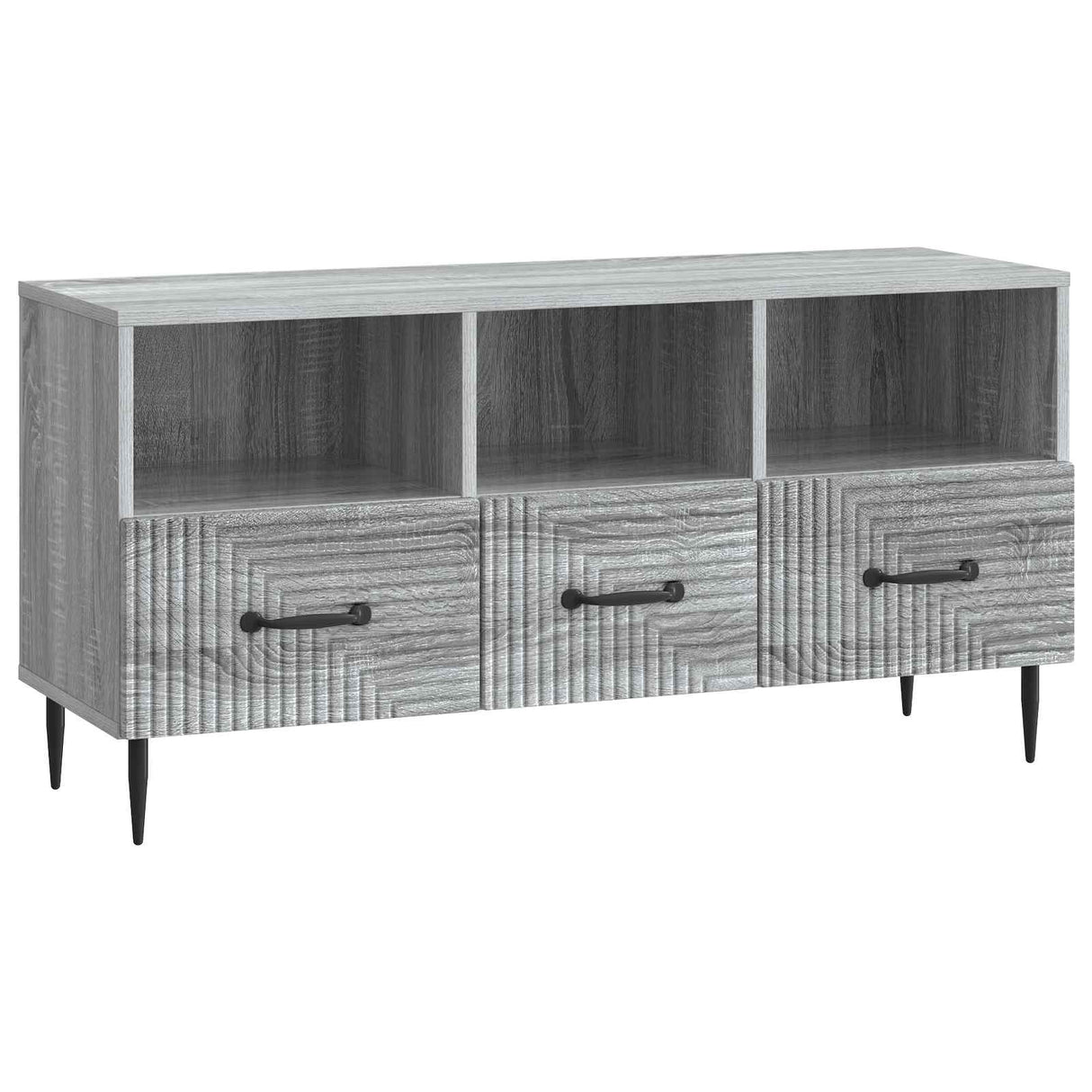 vidaXL TV Kast met lade Zwart 102 x 34,5 x 50 cm Bewerkt hout