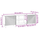 vidaXL TV Cabinet White 150 x 31 x 50 cm Engineered Wood