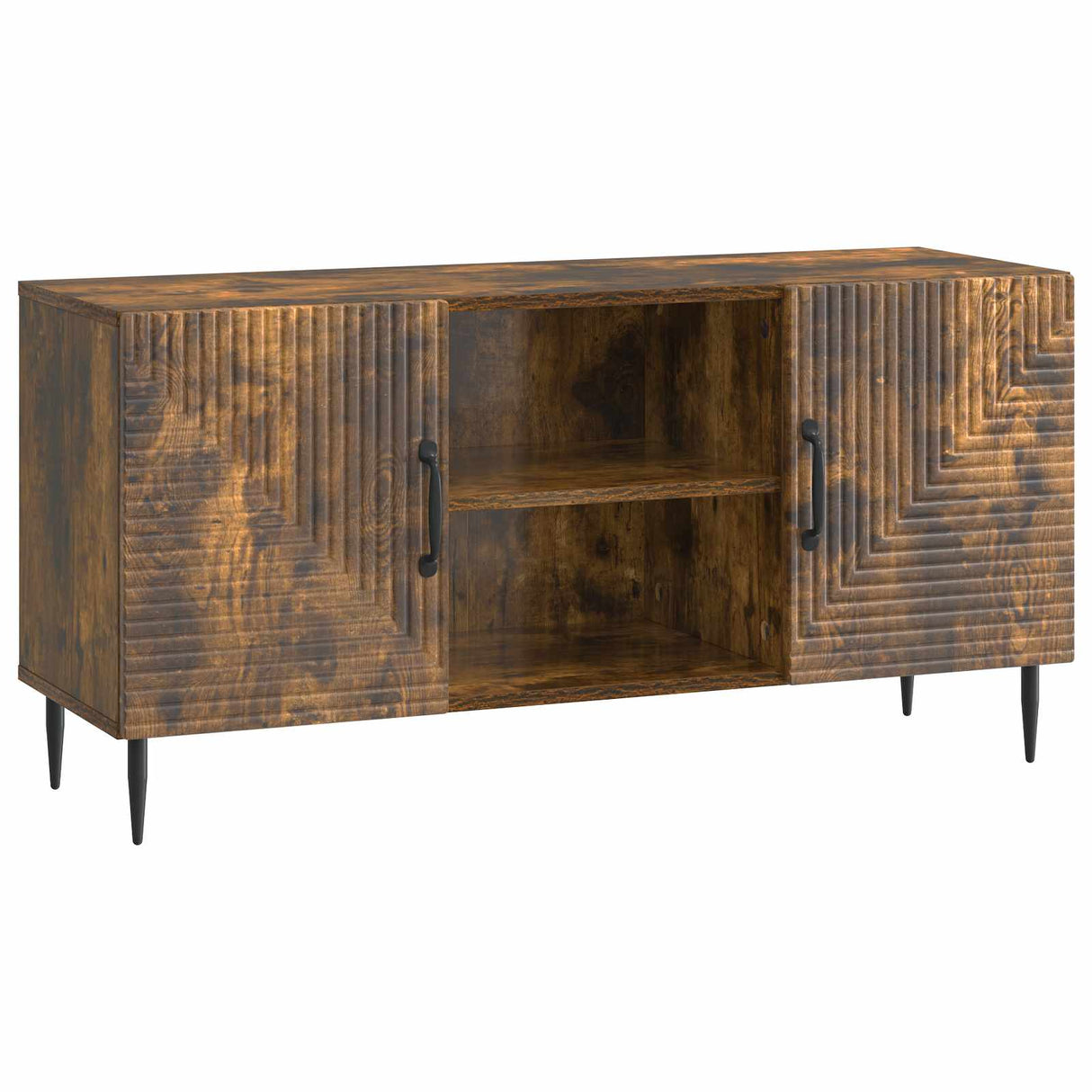 vidaXL TV Kast Zwart 102 x 34,5 x 50 cm Bewerkt hout