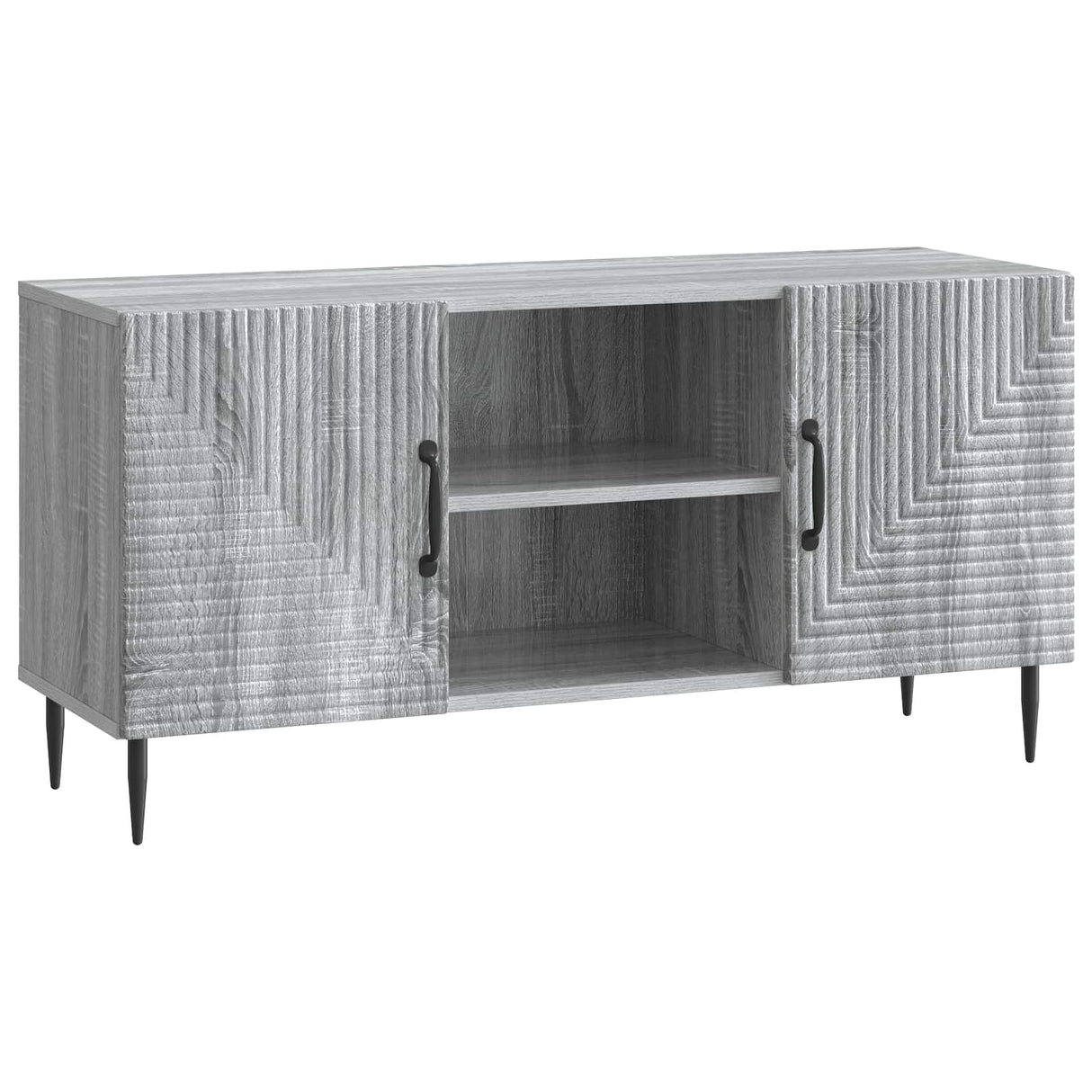 vidaXL TV Kast Zwart 102 x 34,5 x 50 cm Bewerkt hout