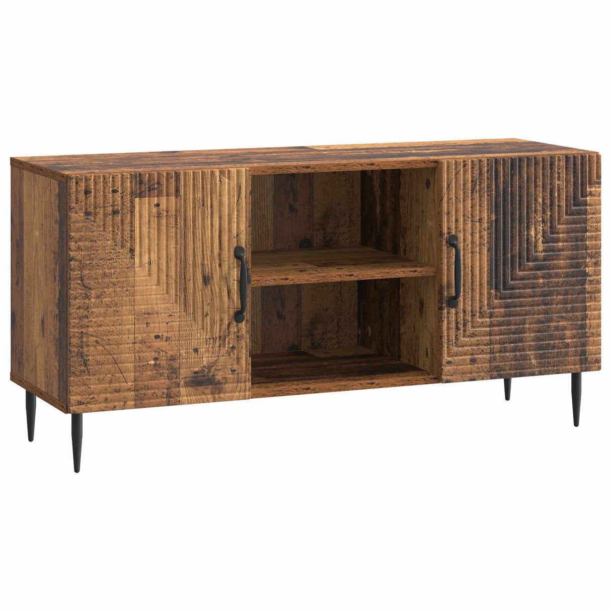vidaXL TV Kast Zwart 102 x 34,5 x 50 cm Bewerkt hout