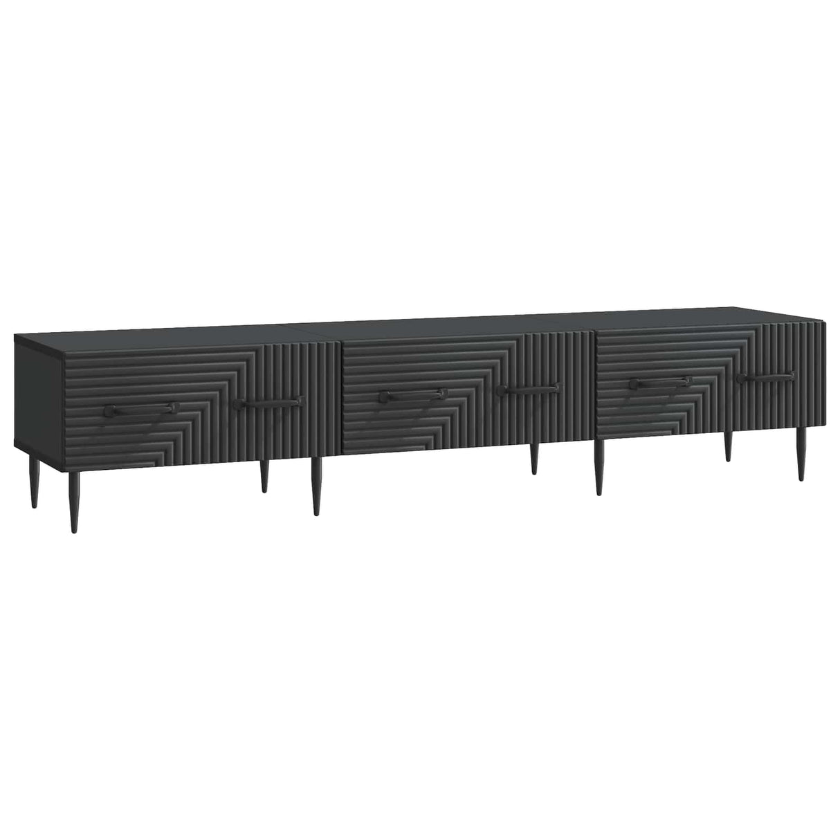 vidaXL TV Kast met lade Zwart 147 x 34,5 x 30 cm Bewerkt hout