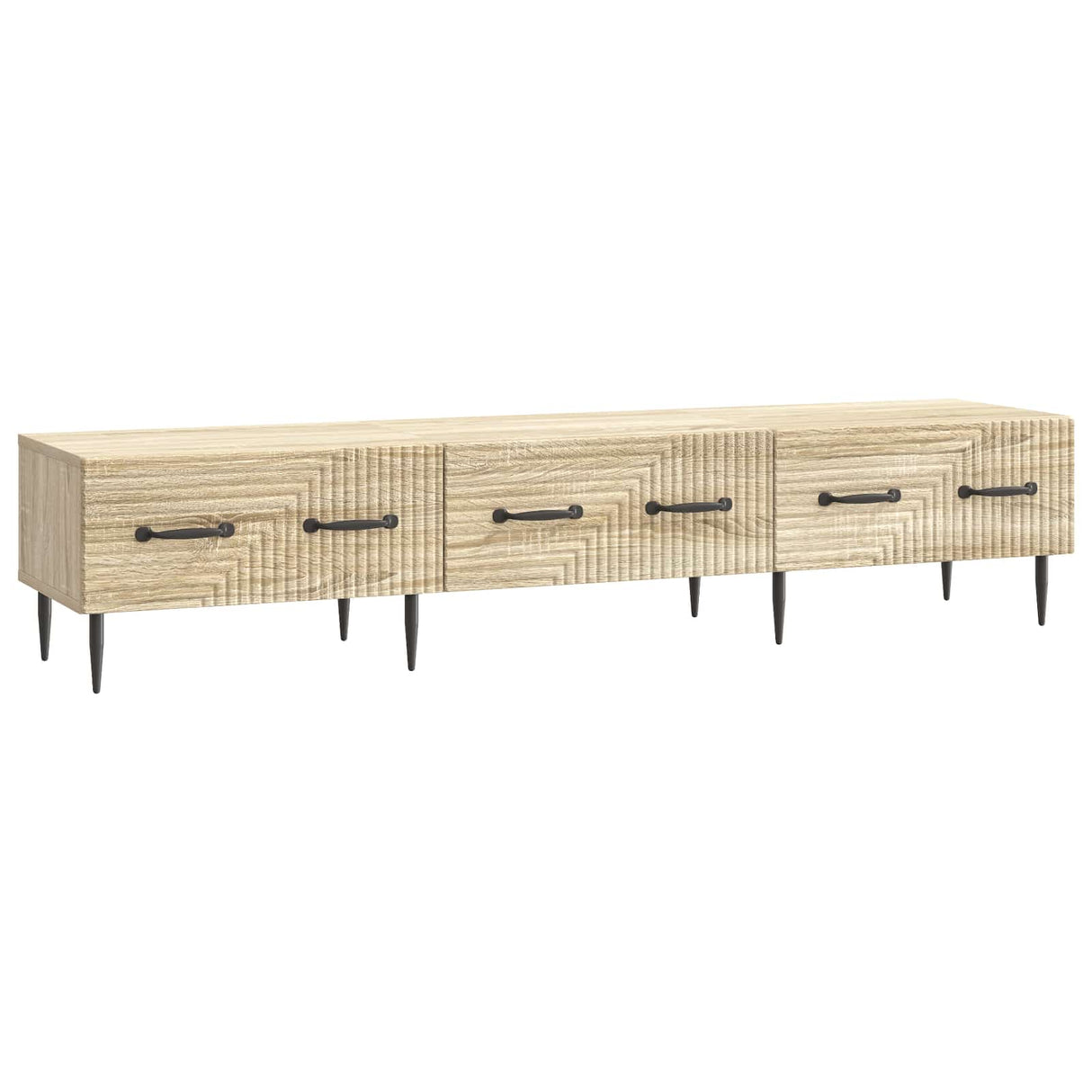 vidaXL TV Kast met lade Zwart 147 x 34,5 x 30 cm Bewerkt hout