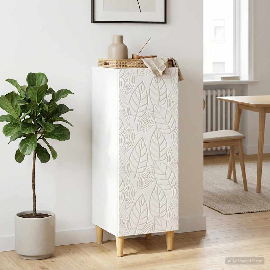 vidaXL Dressoir Wit 33 x 34,5 x 90 cm Bewerkt hout