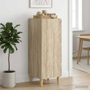 vidaXL Dressoir Wit 33 x 34,5 x 90 cm Bewerkt hout