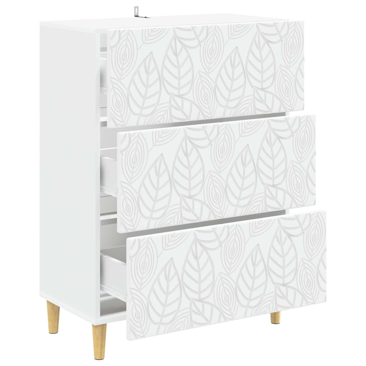 vidaXL Ladekast Wit 66 x 34,5 x 90 cm Bewerkt hout