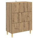 vidaXL Ladekast Wit 66 x 34,5 x 90 cm Bewerkt hout