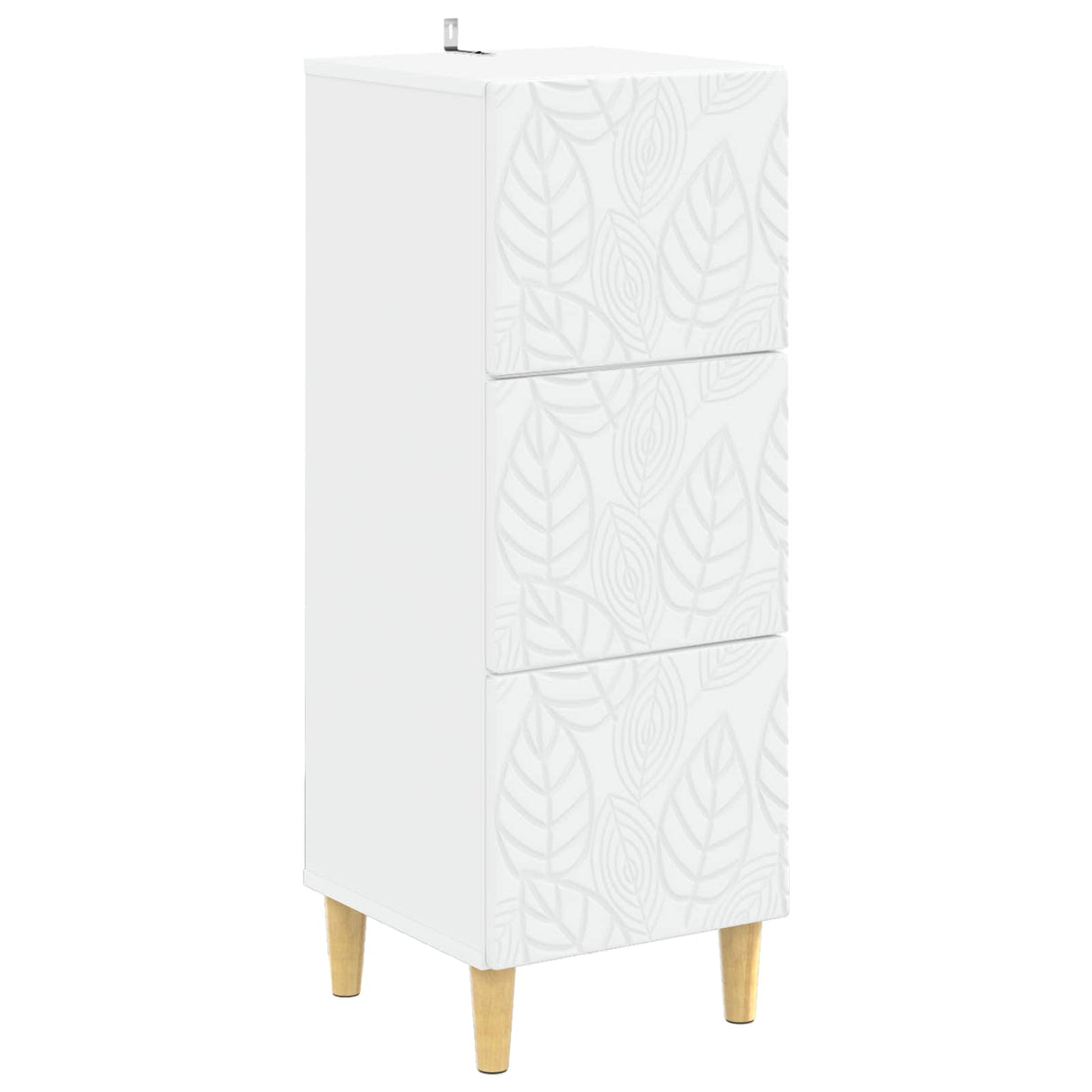 vidaXL Drawer Cabinet White 33 x 34.5 x 90 cm Engineered Wood