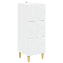 vidaXL Drawer Cabinet White 33 x 34.5 x 90 cm Engineered Wood