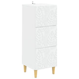 vidaXL Drawer Cabinet White 33 x 34.5 x 90 cm Engineered Wood
