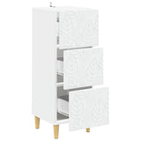 vidaXL Drawer Cabinet White 33 x 34.5 x 90 cm Engineered Wood