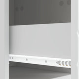 vidaXL Drawer Cabinet White 33 x 34.5 x 90 cm Engineered Wood