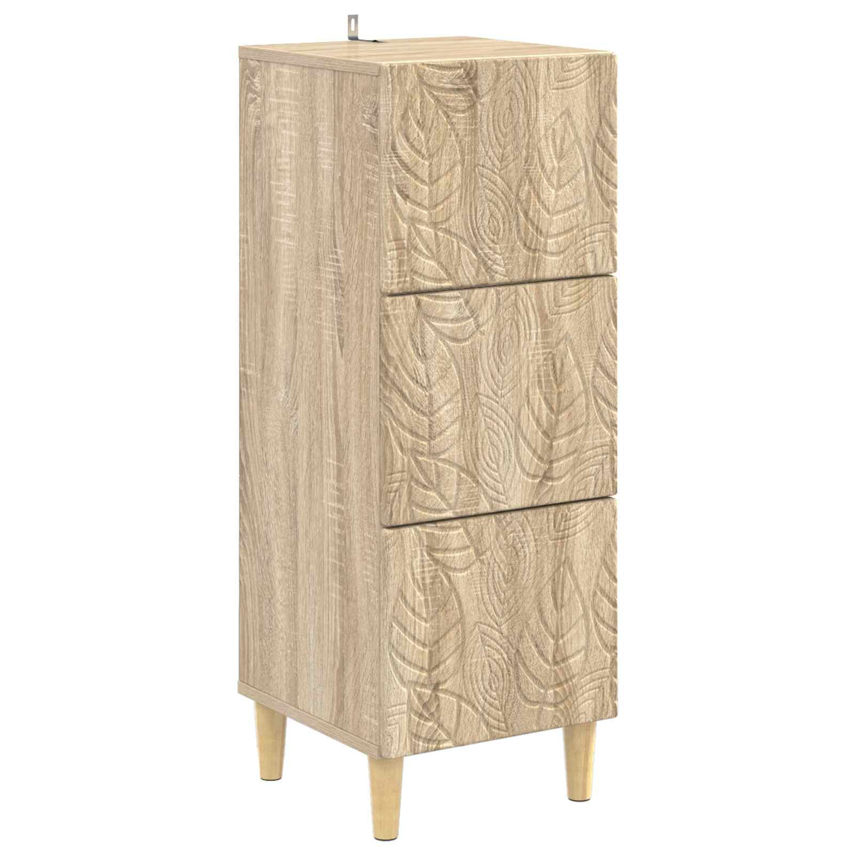 vidaXL Drawer Cabinet White 33 x 34.5 x 90 cm Engineered Wood