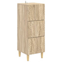 vidaXL Drawer Cabinet White 33 x 34.5 x 90 cm Engineered Wood