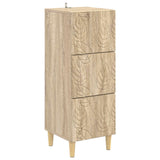 vidaXL Drawer Cabinet White 33 x 34.5 x 90 cm Engineered Wood
