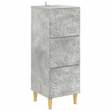 vidaXL Drawer Cabinet White 33 x 34.5 x 90 cm Engineered Wood