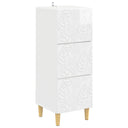 vidaXL Drawer Cabinet White 33 x 34.5 x 90 cm Engineered Wood
