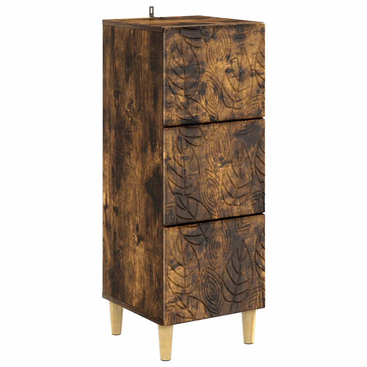 vidaXL Drawer Cabinet White 33 x 34.5 x 90 cm Engineered Wood