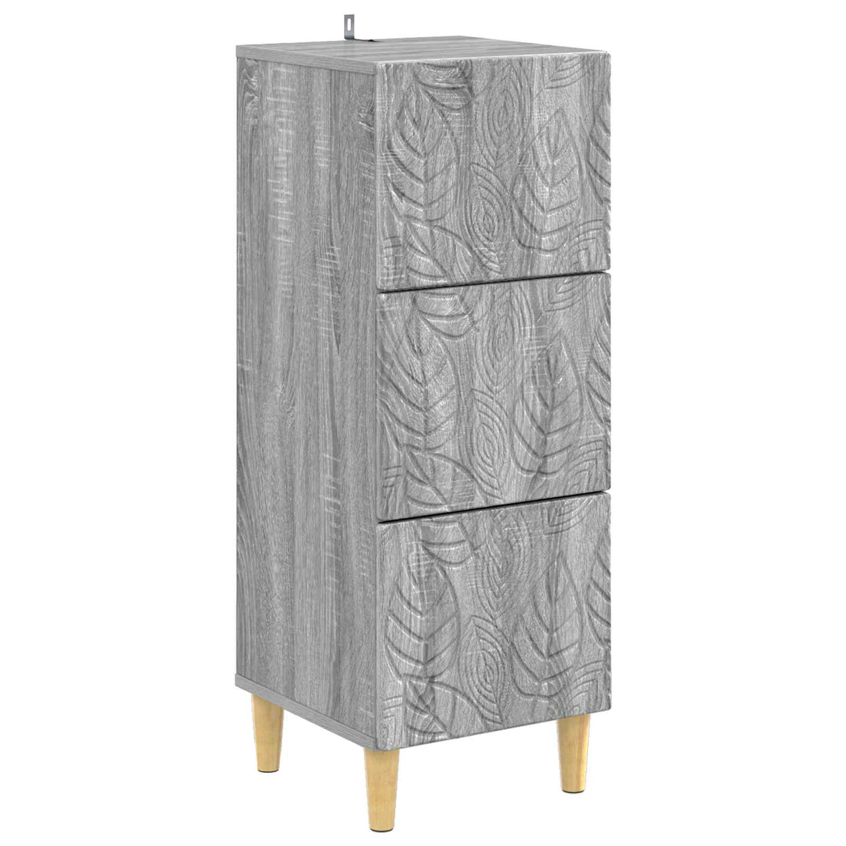 vidaXL Drawer Cabinet White 33 x 34.5 x 90 cm Engineered Wood
